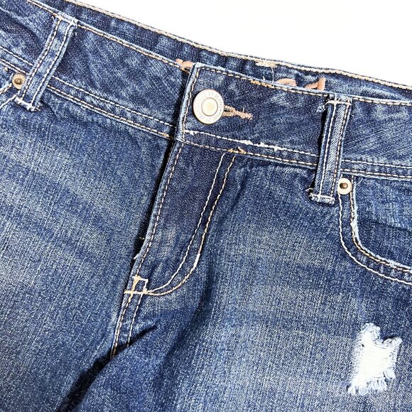 Rue21 Denim Shorts with Frayed Hem (size 5/6) - Picture 2 of 8